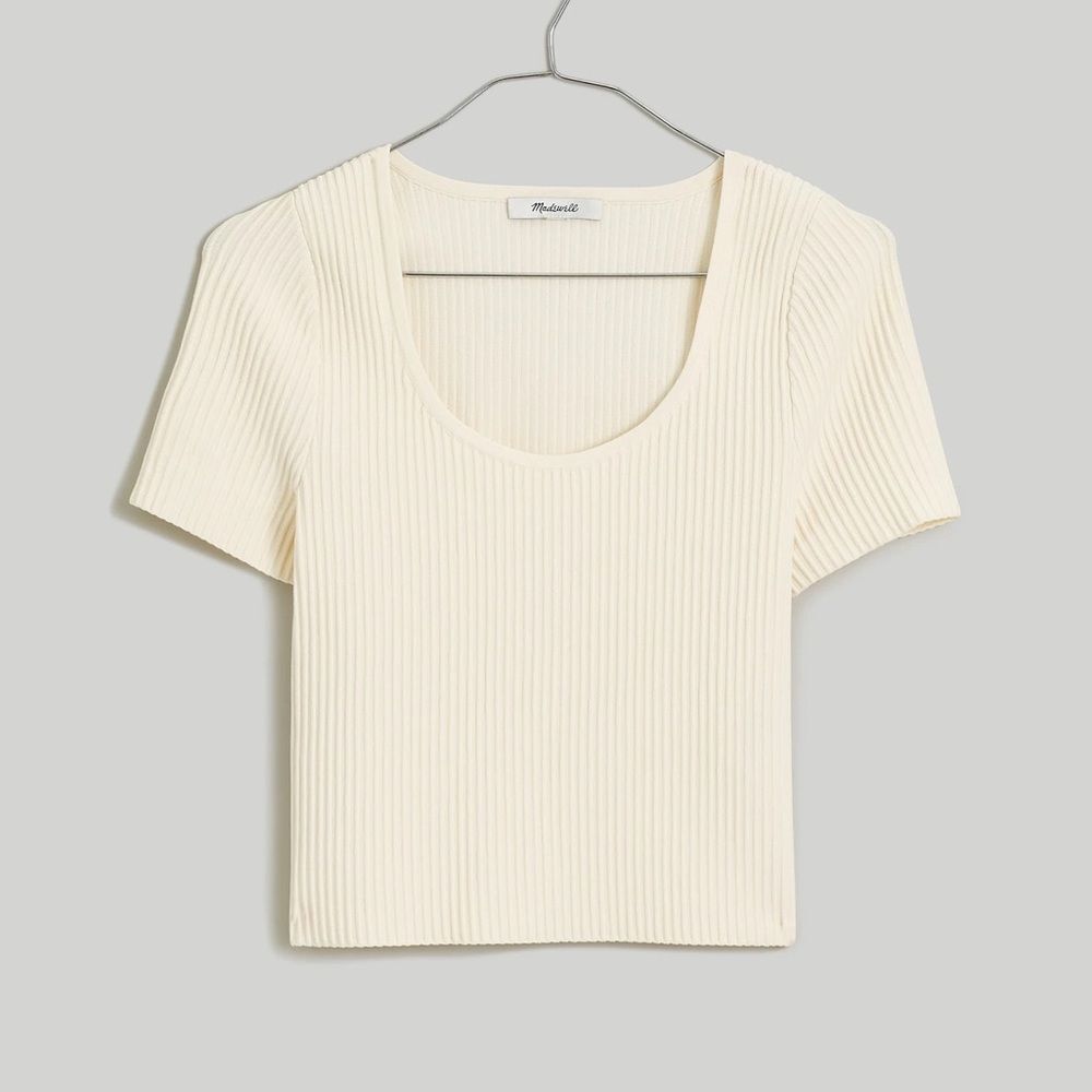 66/ nwt madewell nl209 Ottoman Crop Sweater Tee xxs
